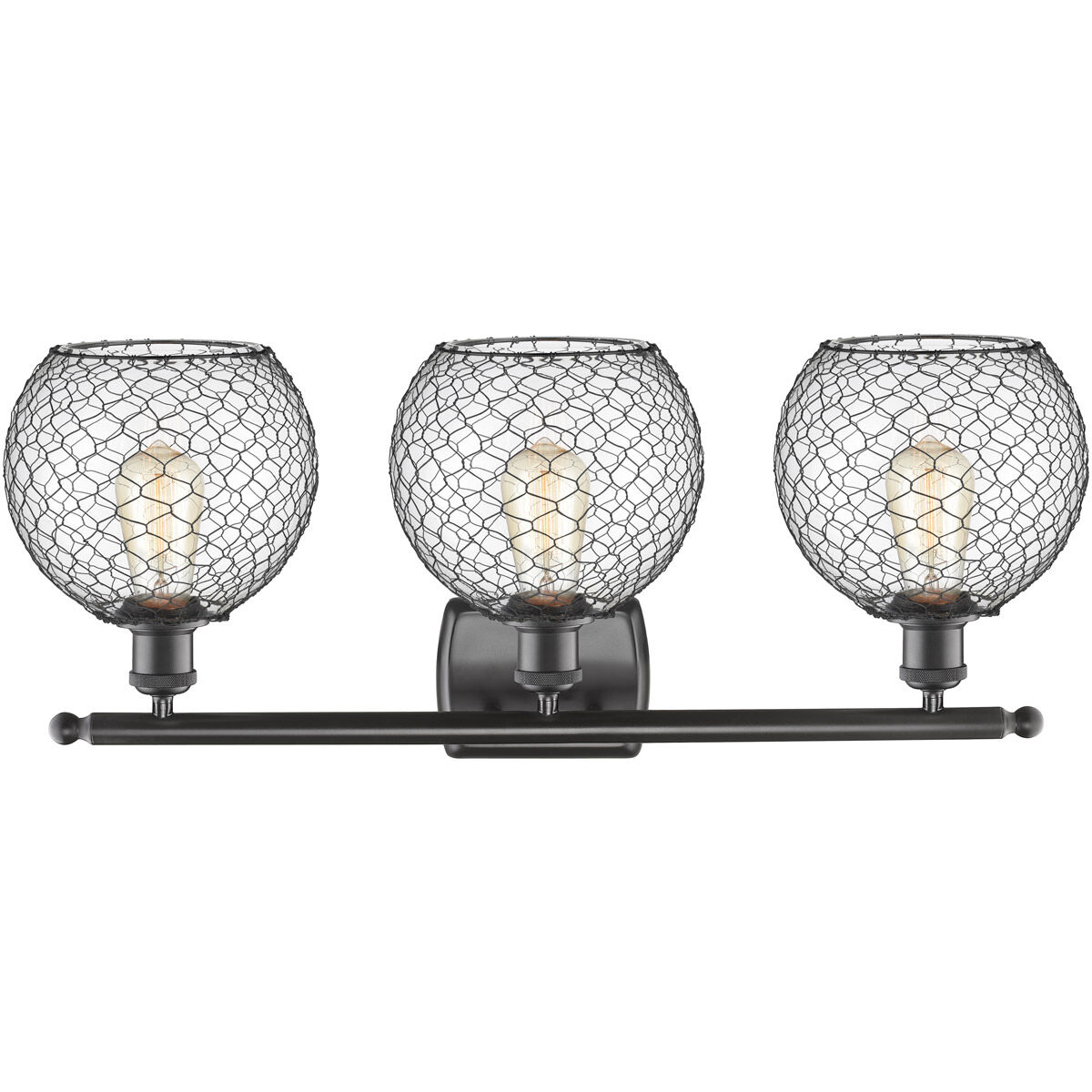 Ballston Farmhouse Chicken Wire LED 26 inch Oil Rubbed Bronze Bath Vanity Light Wall Light, Ballston