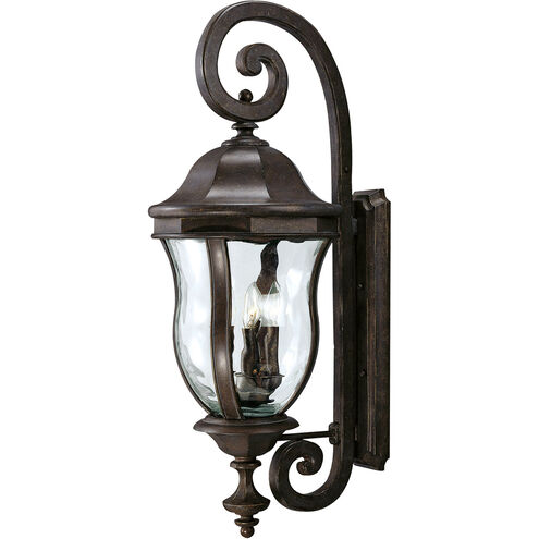 Monticello 4 Light 36 inch Walnut Patina Outdoor Wall Lantern