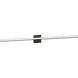 Alexander LED 47.5 inch Matte Black Linear Vanity Wall Light, Color Changing
