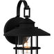 Lombard 1 Light 14 inch Matte Black Outdoor Wall Lantern