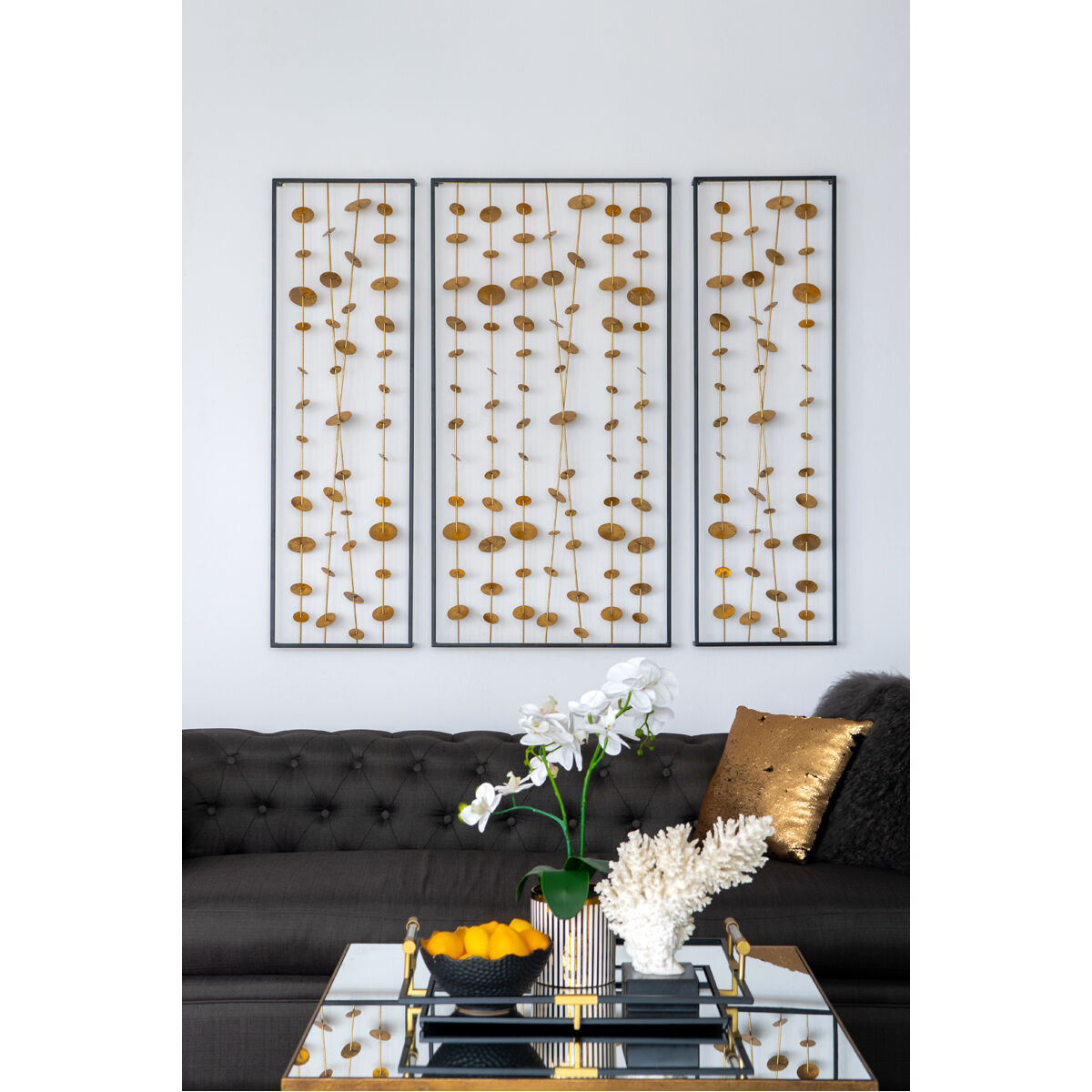 Anita Gold and Black Wall Accent