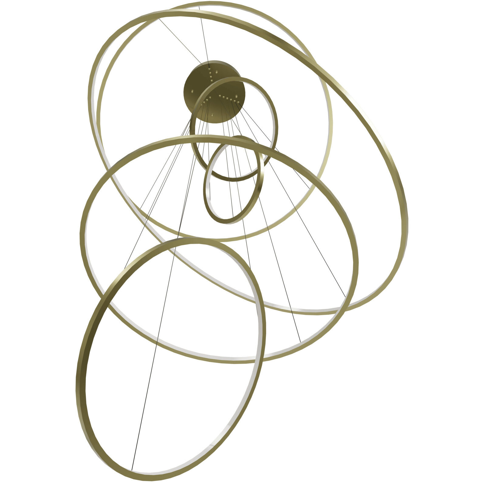 Aria LED 48 inch Polished Brass Multi Port Pendant Ceiling Light