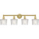 Niagra 4 Light 33.5 inch Satin Gold Bath Vanity Light Wall Light