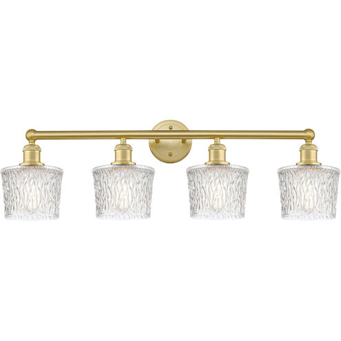 Niagra 4 Light 33.5 inch Satin Gold Bath Vanity Light Wall Light