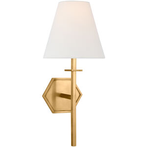 Paloma Contreras Olivier LED 8 inch Hand-Rubbed Antique Brass Sconce Wall Light, Medium