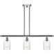 Ballston Hadley LED 36 inch Polished Chrome Island Light Ceiling Light in Clear Glass, Ballston
