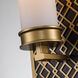 Ziggy 1 Light 6 inch Laquered Gold Bath Bar Wall Light