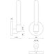 Alora Mood Claire 1 Light 5 inch Aged Gold Bath Vanity Light Wall Light