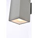 Raine 2 Light 12 inch Silver Outdoor Wall Light