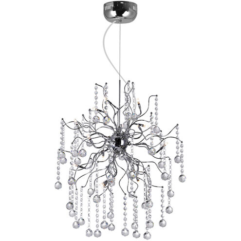 Cherry Blossom LED 28 inch Chrome Chandelier Ceiling Light