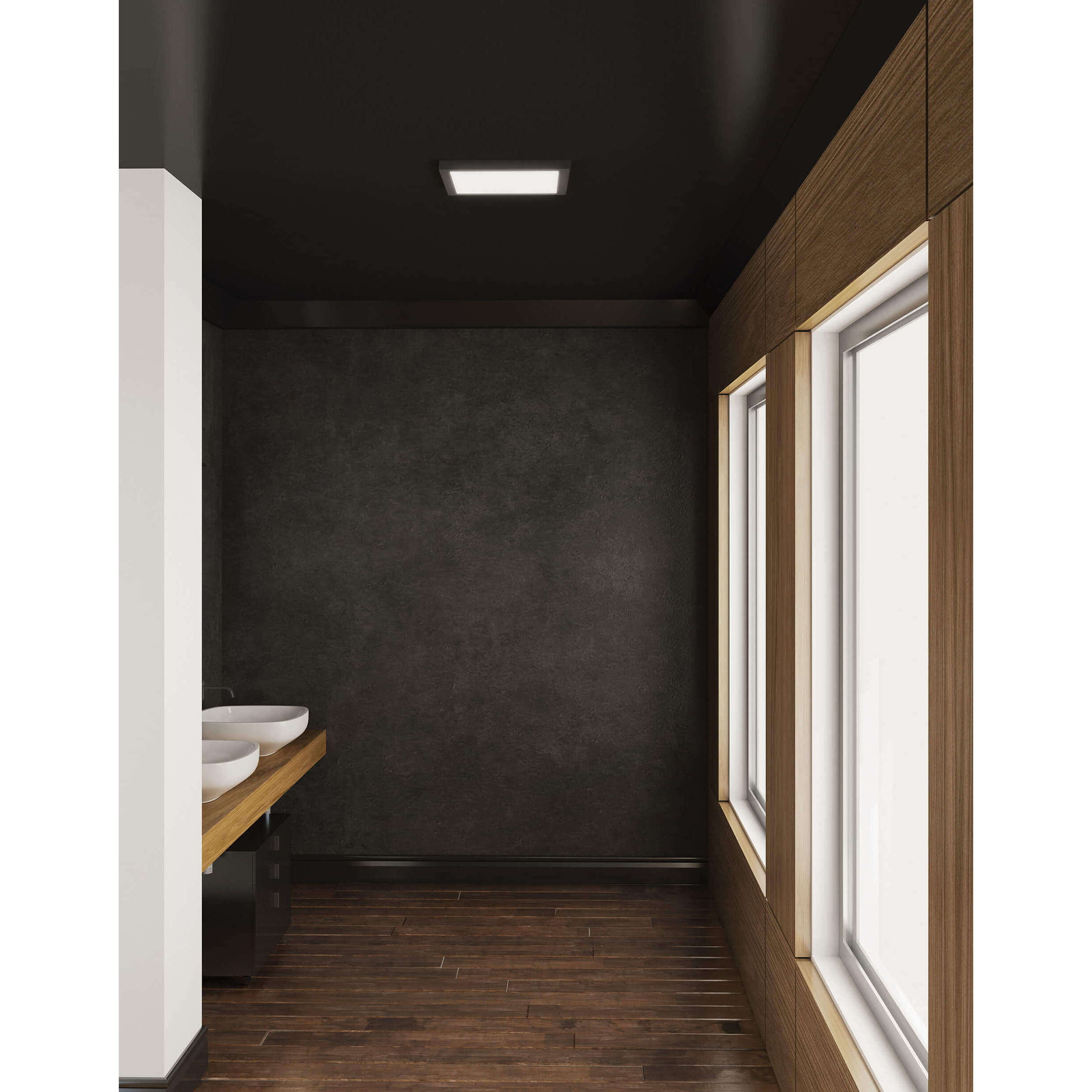 Delta LED 10 inch Satin Nickel Flushmount Ceiling Light, Indoor/Outdoor
