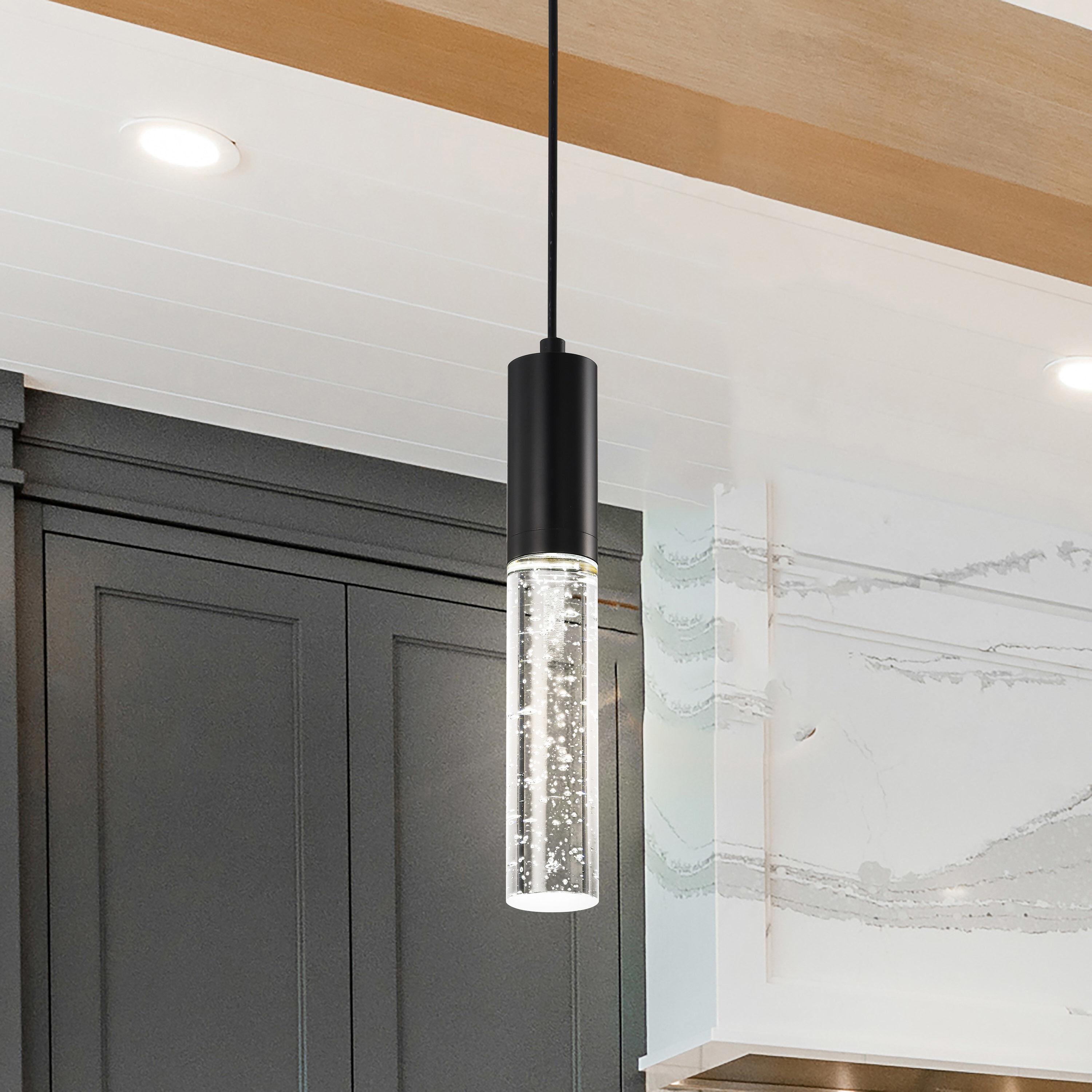 Lacey LED 2.25 inch Matte Black Pendant Ceiling Light