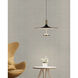 Ballet LED 20 inch Antique Brass and Onyx Black Pendant Ceiling Light