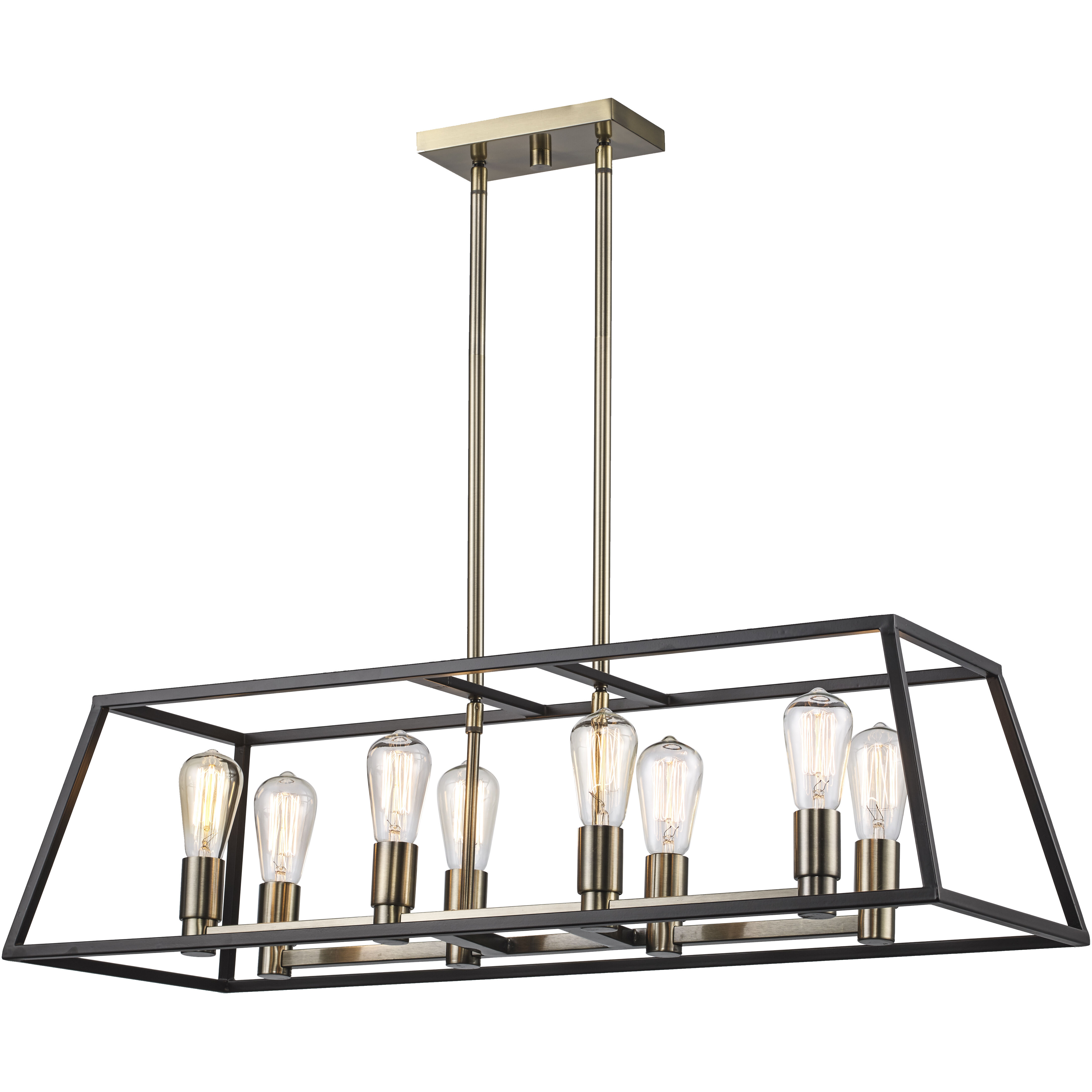 Adams 8 Light 35 inch Rubbed Oil Bronze Pendant Ceiling Light