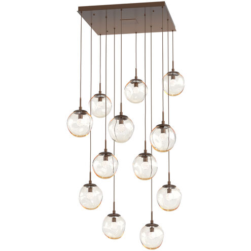 Aster LED LED Burnished Bronze Chandelier Ceiling Light, Square Multi-Pendant