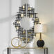 Reflection Matte Black with Gold Leaf Accents Wall Decor, Set of 2