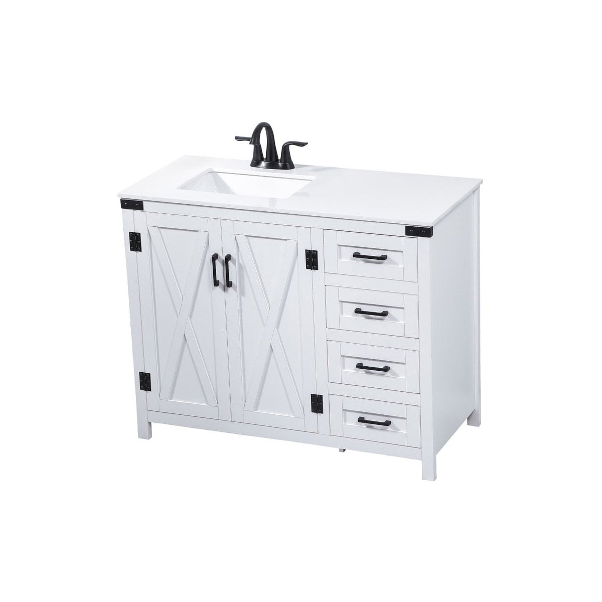 Grant 42 X 19 X 34 inch White Vanity Sink Set in Not Included