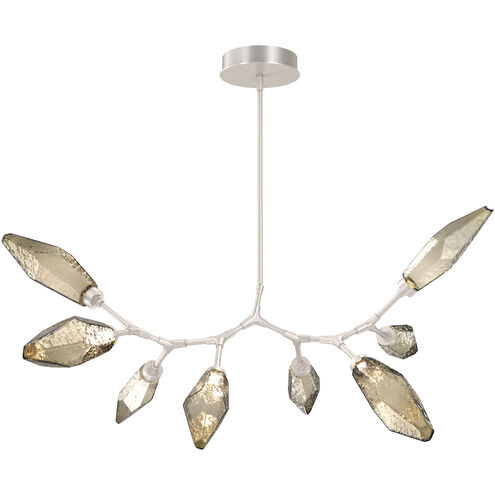 Rock Crystal LED 52.6 inch Beige Silver Linear Pendant Ceiling Light in Metallic Beige Silver, Chilled Bronze, 2700K LED, Modern Branch