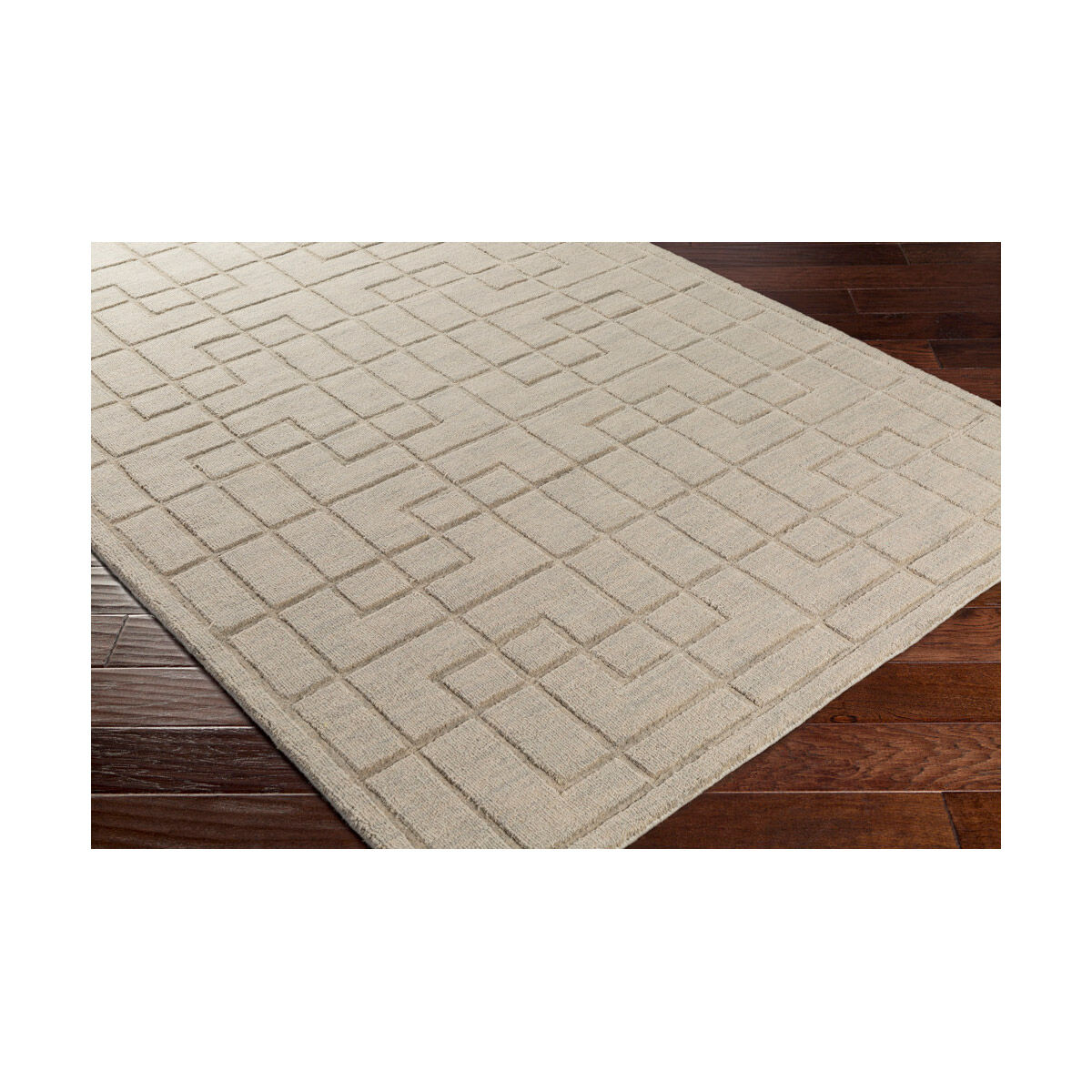 Mystique 96 X 60 inch Gray Area Rug, Wool