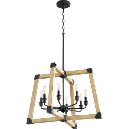 Alpine 8 Light 26 inch Noir with Driftwood Pendant Ceiling Light