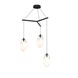 Liquid LED 27 inch Satin Black Pendant Ceiling Light in White Glass