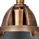 Nouveau 2 Appalachian LED 8 inch Antique Copper Sconce Wall Light in Matte Black
