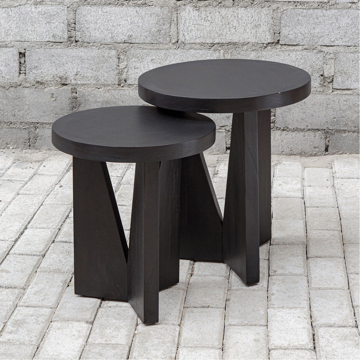 Nadette 22 X 18 inch Dark Espresso Nesting Tables, Set of 2