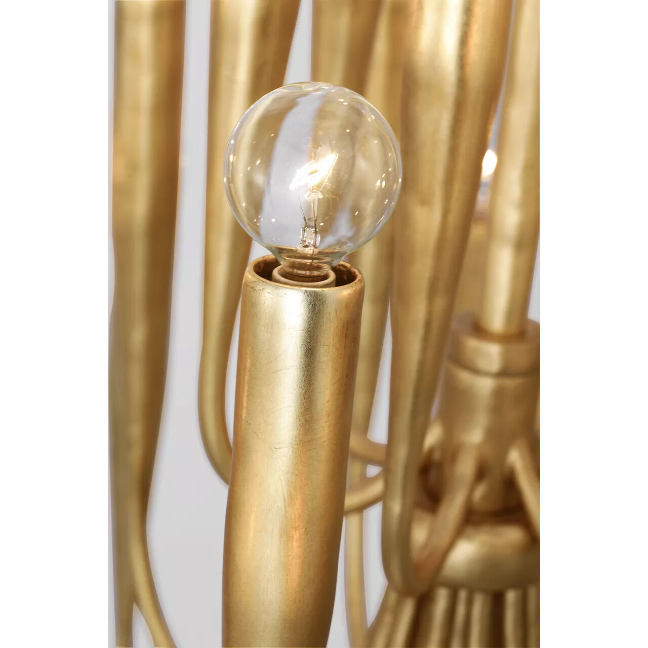 Julie Neill Acadia LED 30 inch Antique Gold Leaf Chandelier Ceiling Light, Medium