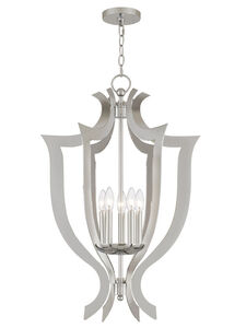 Aldrich 5 Light 21 inch Polished Chrome Lantern Chandelier Ceiling Light