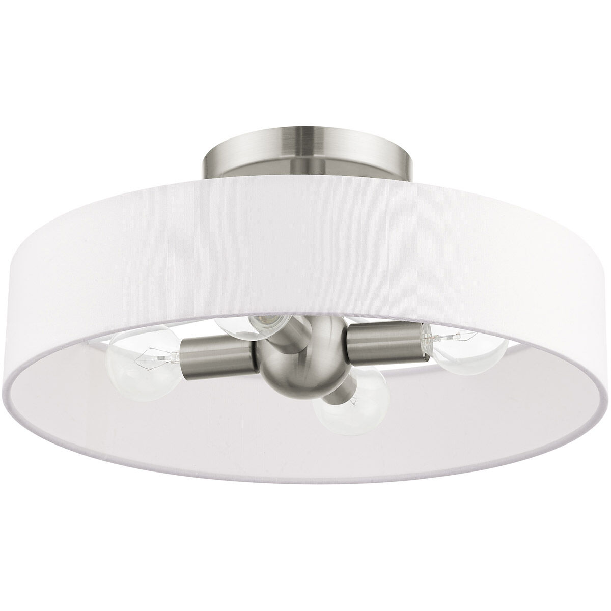 Venlo 4 Light 14 inch Brushed Nickel Semi Flush Ceiling Light