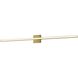 Alexander LED 47.5 inch Aged Brass Linear Vanity Wall Light, Color Changing