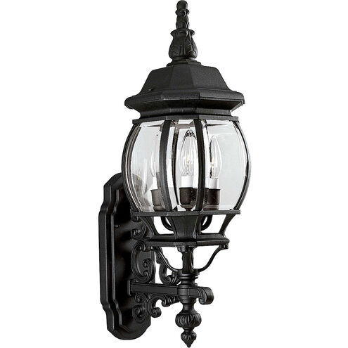 Kesley 3 Light 23 inch Textured Black Outdoor Wall Lantern