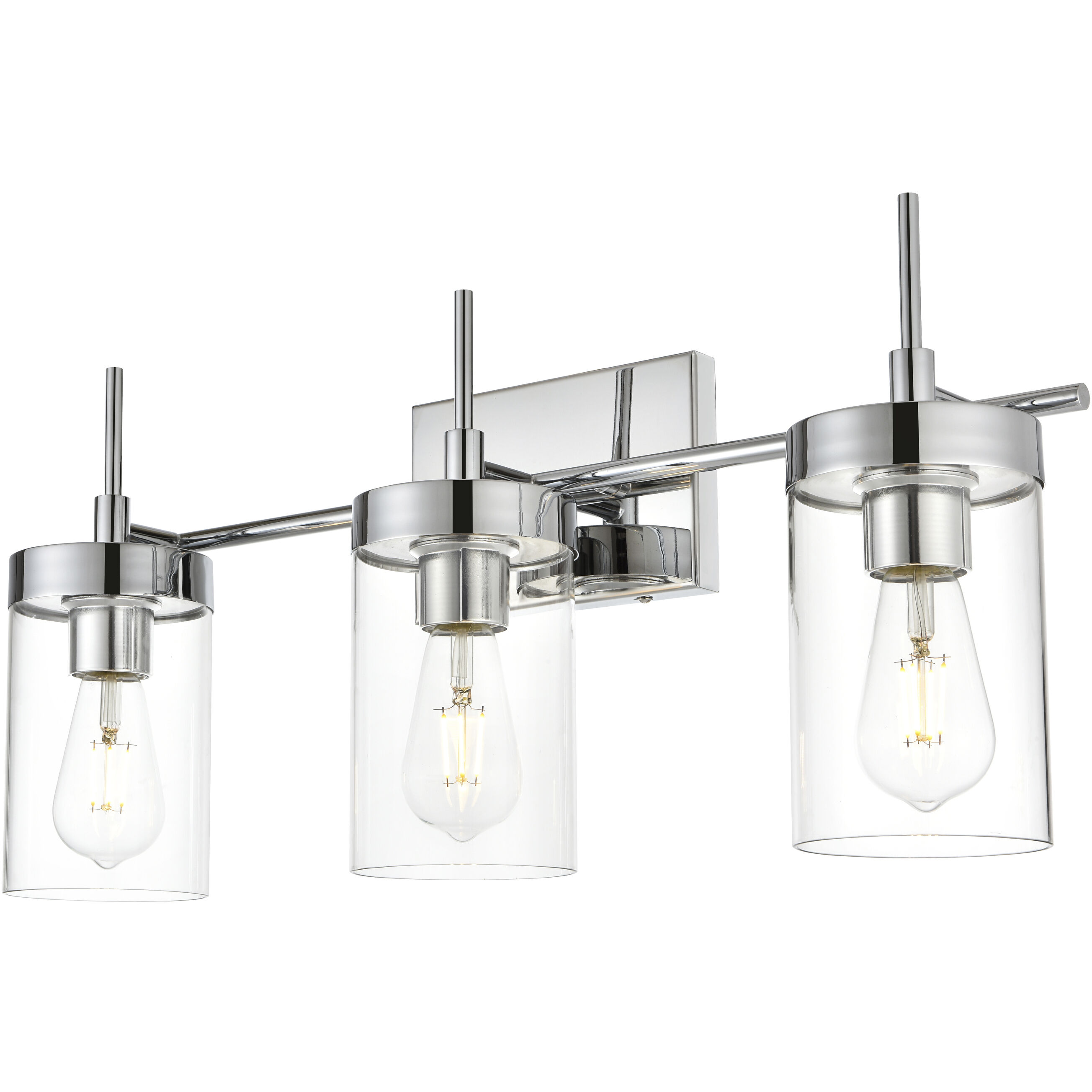 Benny 3 Light 24 inch Chrome Bath Sconce Wall Light