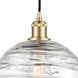 Ballston Large Deco Swirl 1 Light 10 inch Satin Gold Mini Pendant Ceiling Light, Ballston