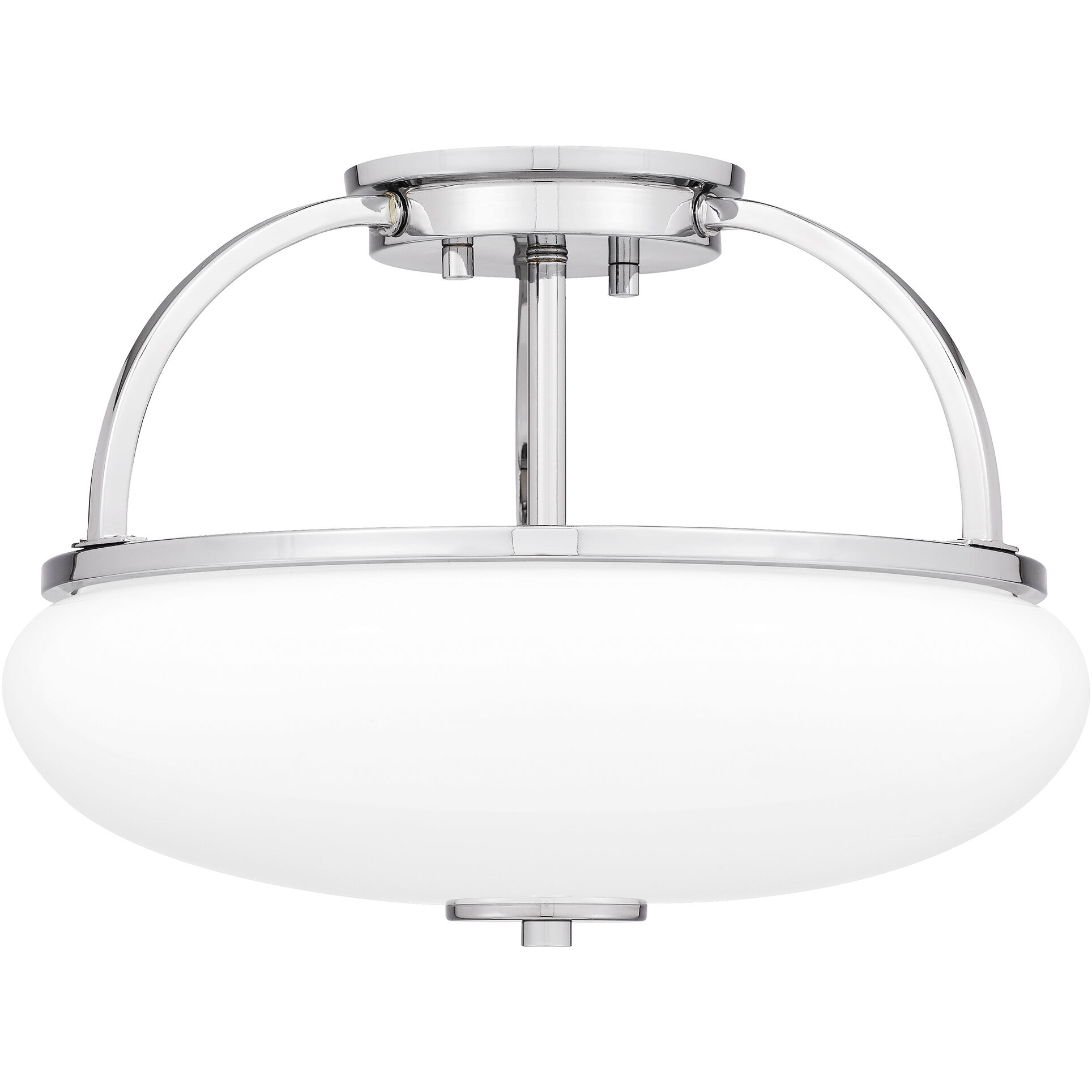 Easton 3 Light 13.25 inch Polished Chrome Semi-Flush Mount Ceiling Light