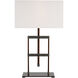 Ray Booth Alda 23.25 inch 15.00 watt Bronze and Dark Walnut Adjustable Table Lamp Portable Light