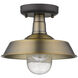 Burry 1 Light 10.25 inch Antique Brass Exterior Convertible Pendant
