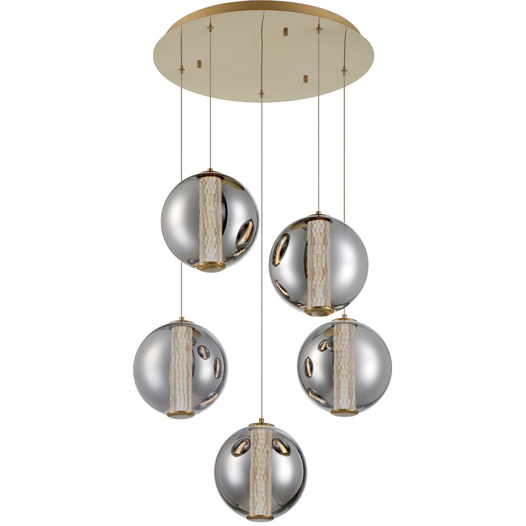 Atomo LED 25.75 inch Gold Chandelier Ceiling Light