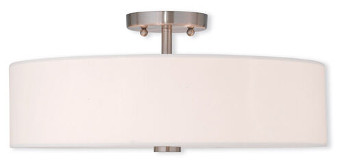 Meridian 4 Light 18 inch Brushed Nickel Semi-Flush Mount Ceiling Light