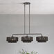 Florell 3 Light 47 inch English Bronze Linear Chandelier Ceiling Light, Extra Large