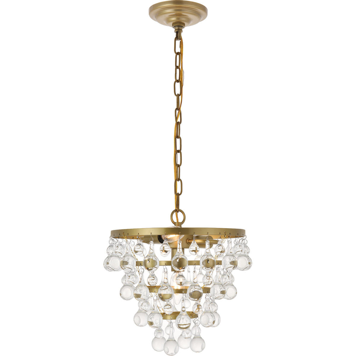 Kora 3 Light 13 inch Brass Pendant Ceiling Light