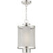Nottingham 1 Light 9 inch Brushed Nickel Outdoor Pendant Lantern