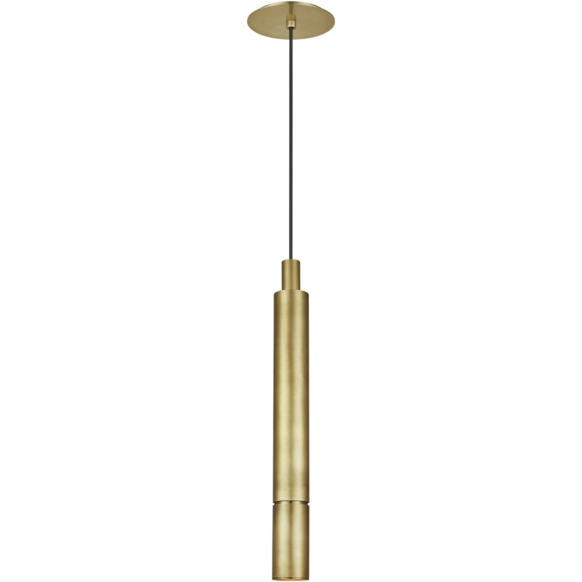 Mick De Giulio Sottile LED Natural Brass Pendant Ceiling Light, Integrated LED