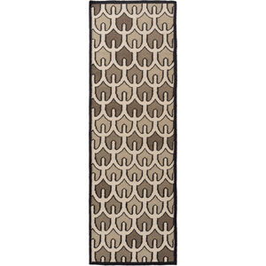 Alameda 132 X 96 inch Khaki, Dark Brown Rug
