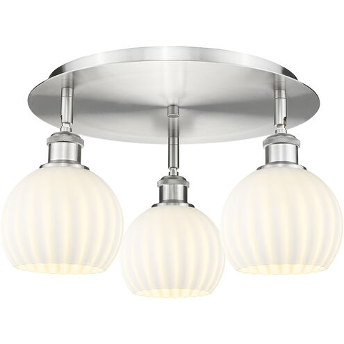 Ballston White Venetian 3 Light 17.75 inch Flush Mount