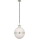 Thomas O'Brien Maxey LED 13.5 inch Polished Nickel Globe Pendant Ceiling Light