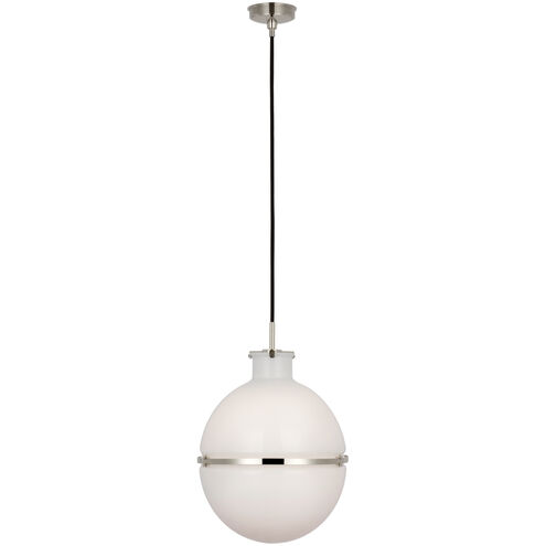 Thomas O'Brien Maxey LED 13.5 inch Polished Nickel Globe Pendant Ceiling Light