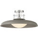 Gavin 1 Light 20 inch Gray with Polished Nickel Accents Semi-Flush Ceiling Light in Gray/Polished Nickel