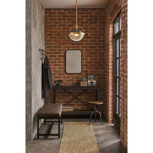 Watson 1 Light 12 inch Heritage Brass with Slate Bronze Indoor Pendant Ceiling Light