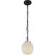 Alora Mood Cherise 1 Light 6.75 inch Matte Black/Glossy Ribbed Opal Glass Pendant Ceiling Light